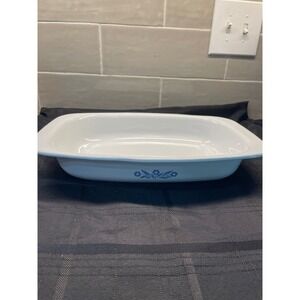 Corning Ware Casserole Dish Blue Cornflower 9x13 Square‎ Vintage Baking